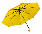 U0819 3-Fold Black Shaft Umbrella